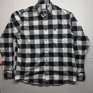 Brooks Brothers Black & White Buffalo Check Button-Down Shirt